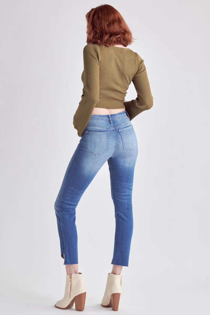 Alex Mid Rise Straight Jeans