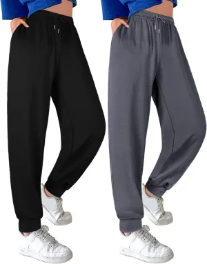 ASIMOON Sweatpants Women with Pockets Loose Lightweight Stretch Yoga Lounge Pants Comfy Drawstring Workout Jogging Pants