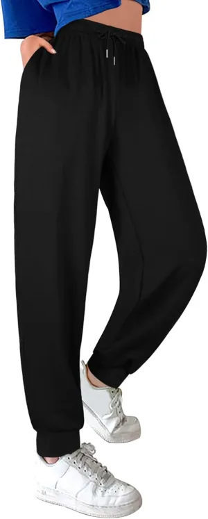 ASIMOON Sweatpants Women with Pockets Loose Lightweight Stretch Yoga Lounge Pants Comfy Drawstring Workout Jogging Pants