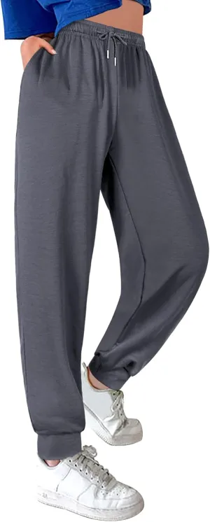 ASIMOON Sweatpants Women with Pockets Loose Lightweight Stretch Yoga Lounge Pants Comfy Drawstring Workout Jogging Pants