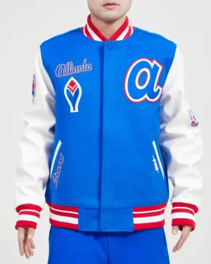 Atlanta Braves Royal Blue Varsity Jacket “a” Logo