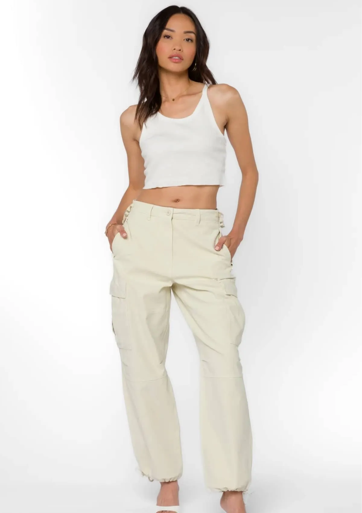 Baylor Mid-Rise Cargo Pants - Khaki