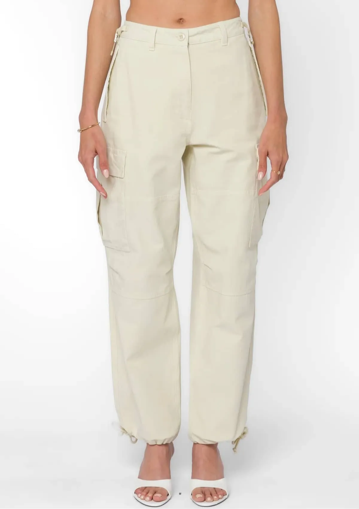 Baylor Mid-Rise Cargo Pants - Khaki