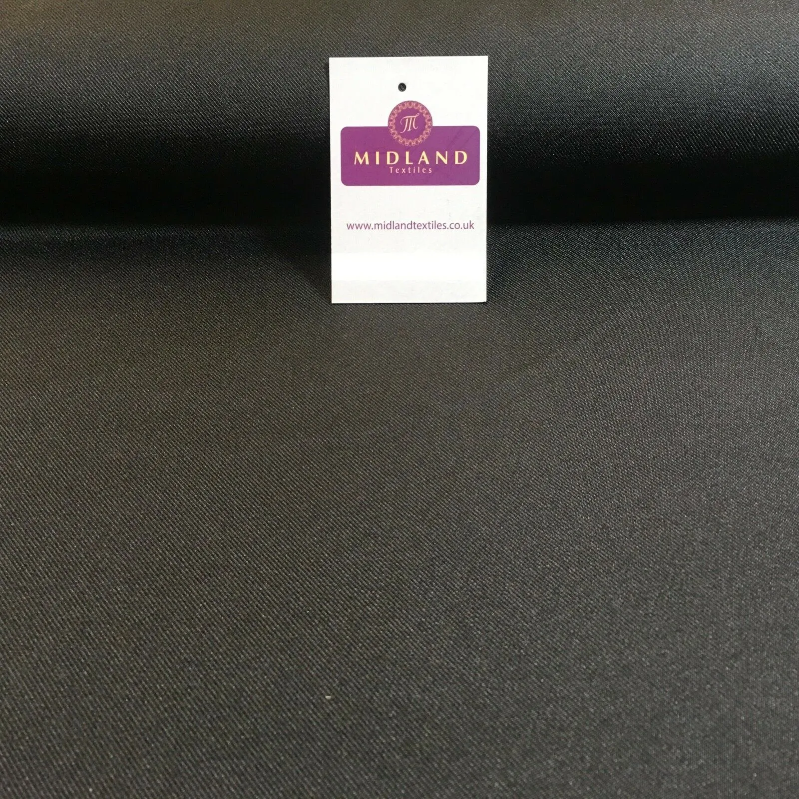 Black Plain Polyester Twill fabric ideal for suits, skirts, uniform 58" M773
