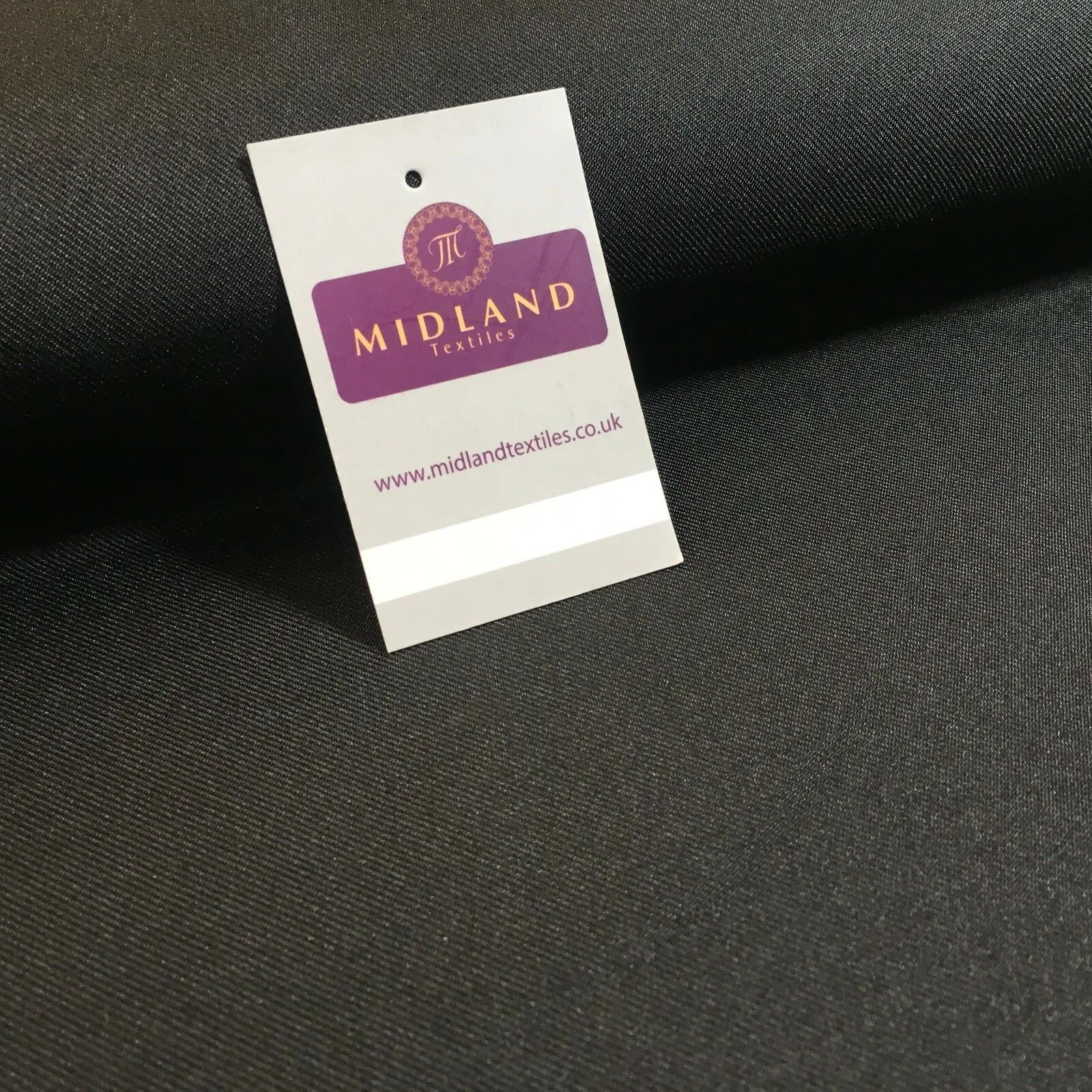 Black Plain Polyester Twill fabric ideal for suits, skirts, uniform 58" M773