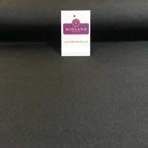 Black Plain Polyester Twill fabric ideal for suits, skirts, uniform 58" M773