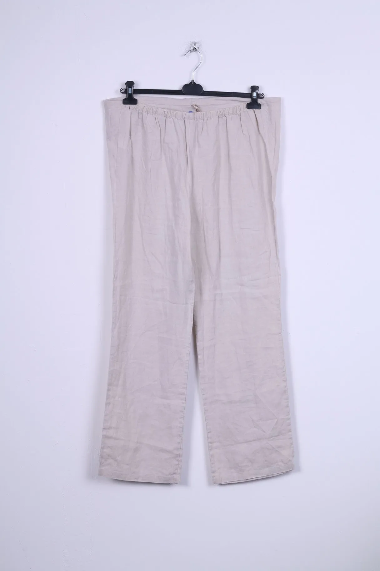 Blooming Marvellous Womens 12 Trousers Linen Beige Pants Pregnancy Summer