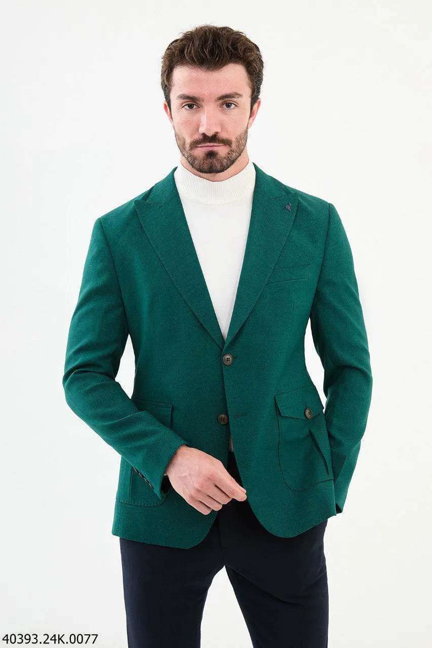 Bojoni Belmonte Slim Fit Mint Green  Blazer
