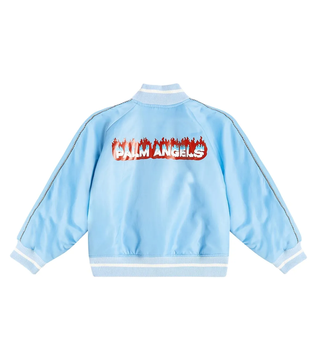 Bomber jacket with Palm Angels logo, blue