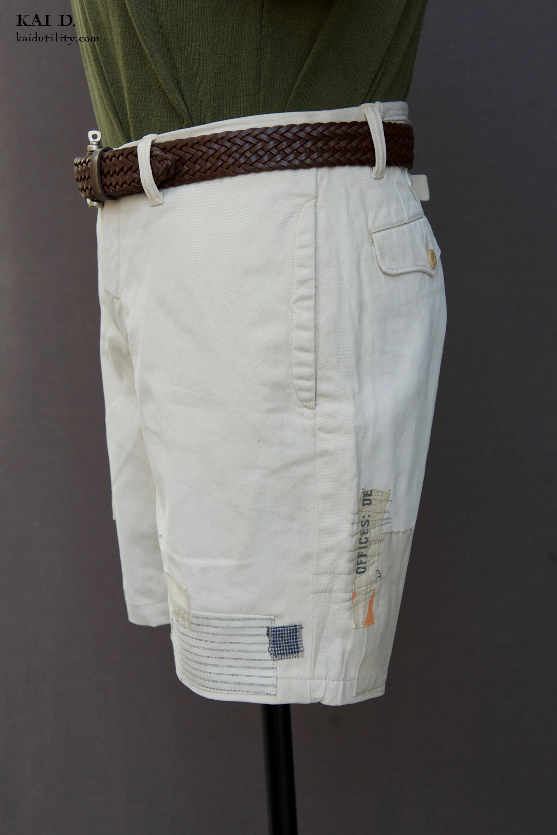 Boro White Cotton Shorts - Bodie - 32