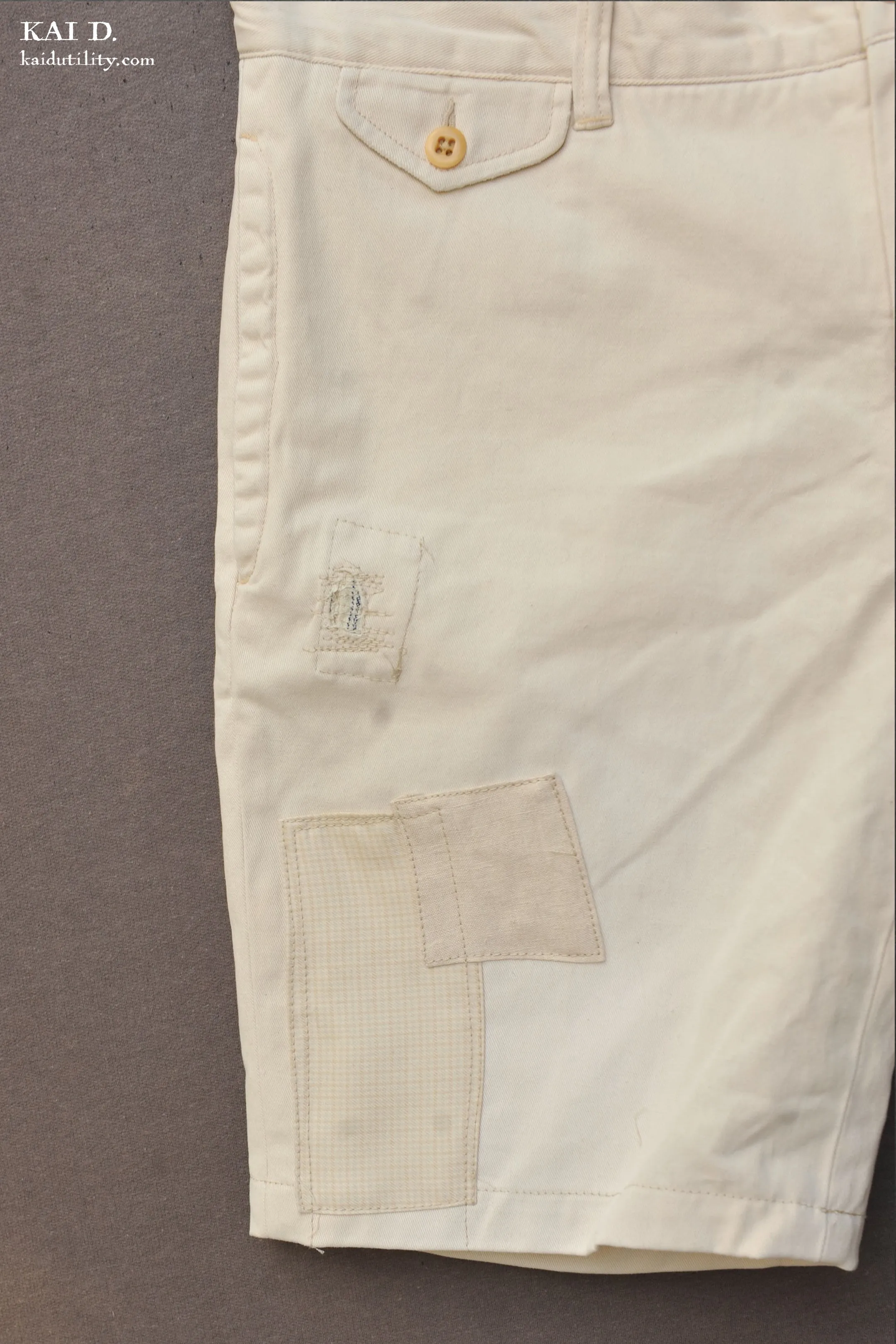 Boro White Cotton Shorts - Bodie - 32