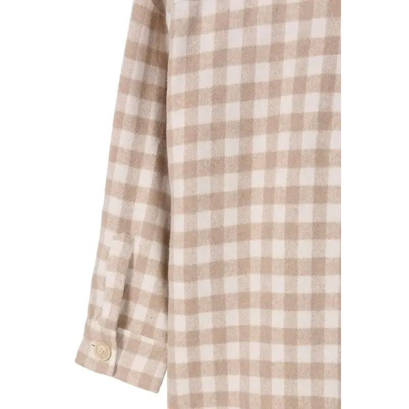 Check pattern long shacket