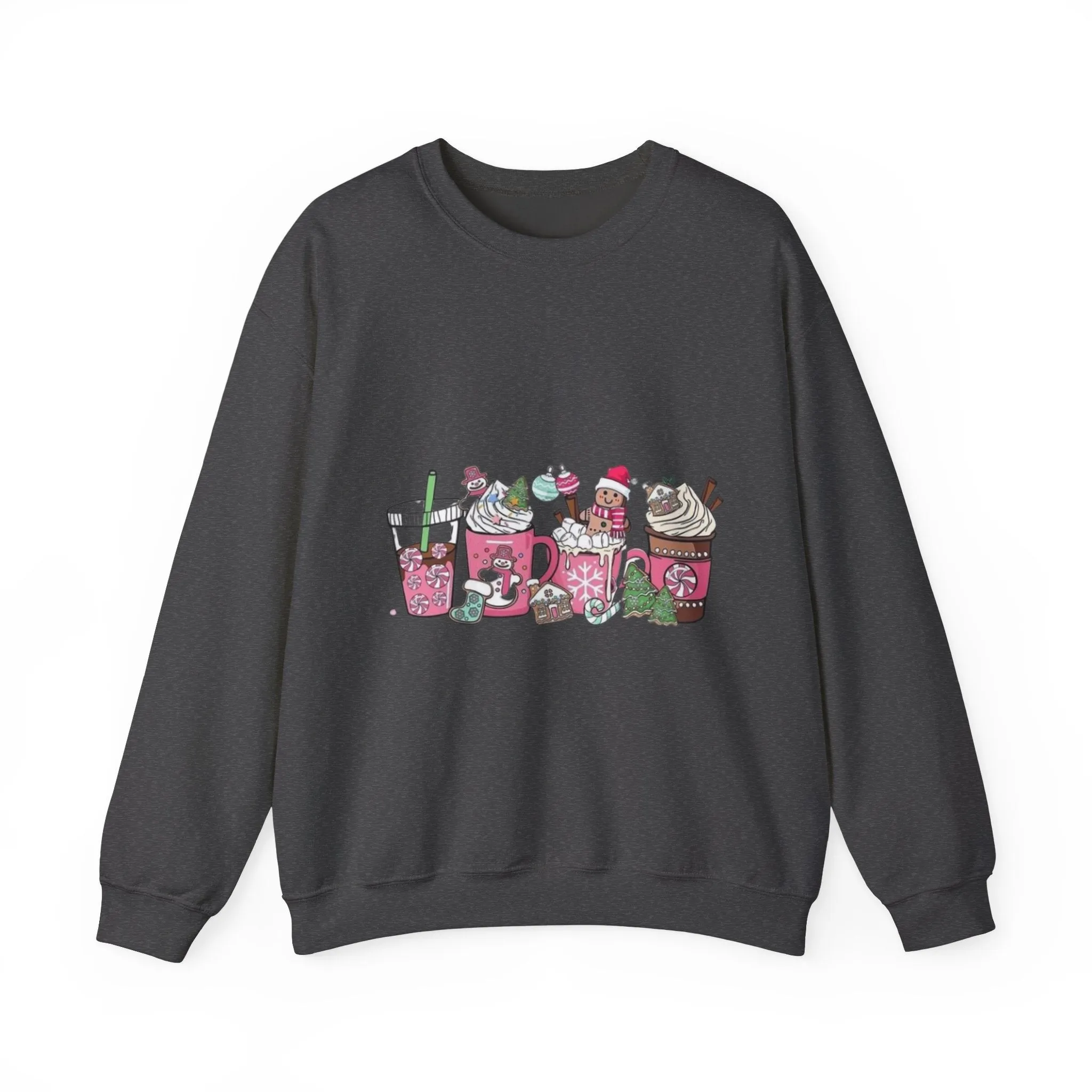 Christmas pink drinks Unisex Heavy Blend™ Crewneck Sweatshirt