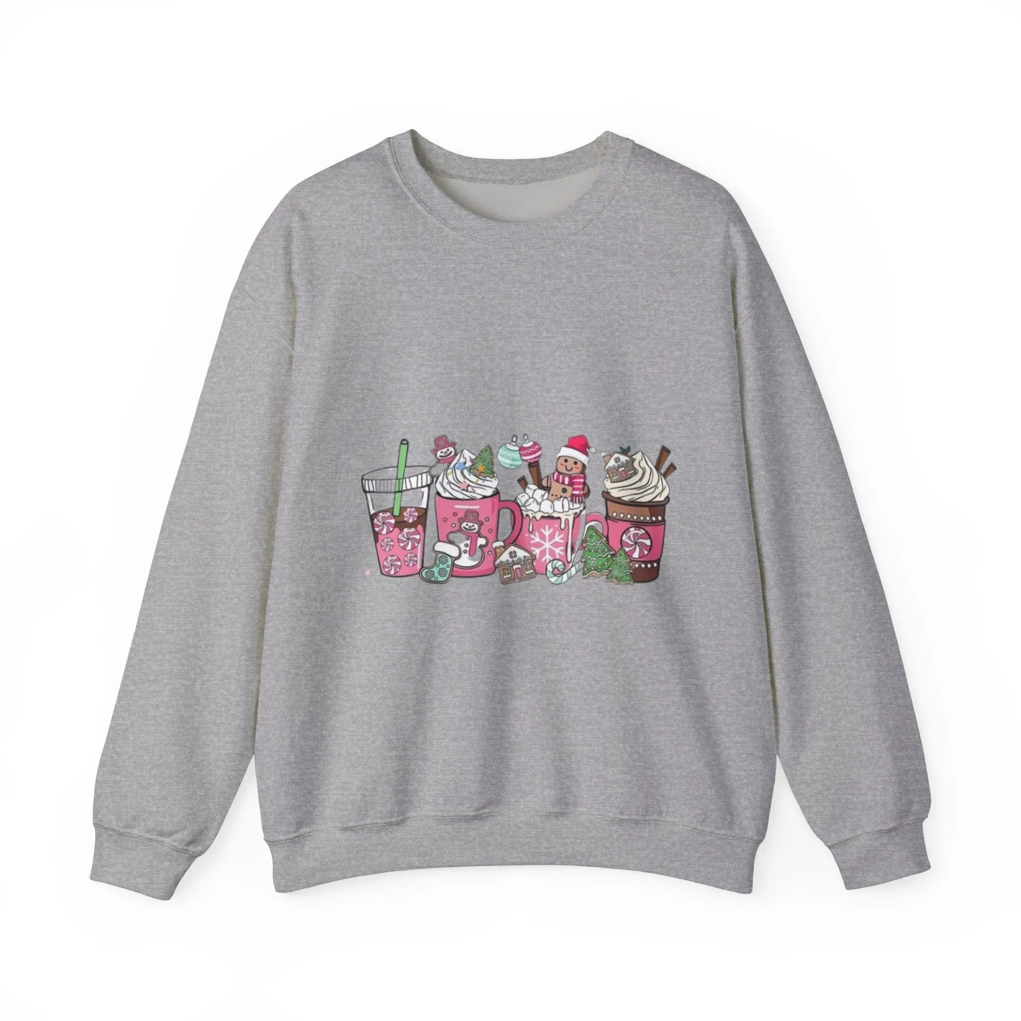 Christmas pink drinks Unisex Heavy Blend™ Crewneck Sweatshirt