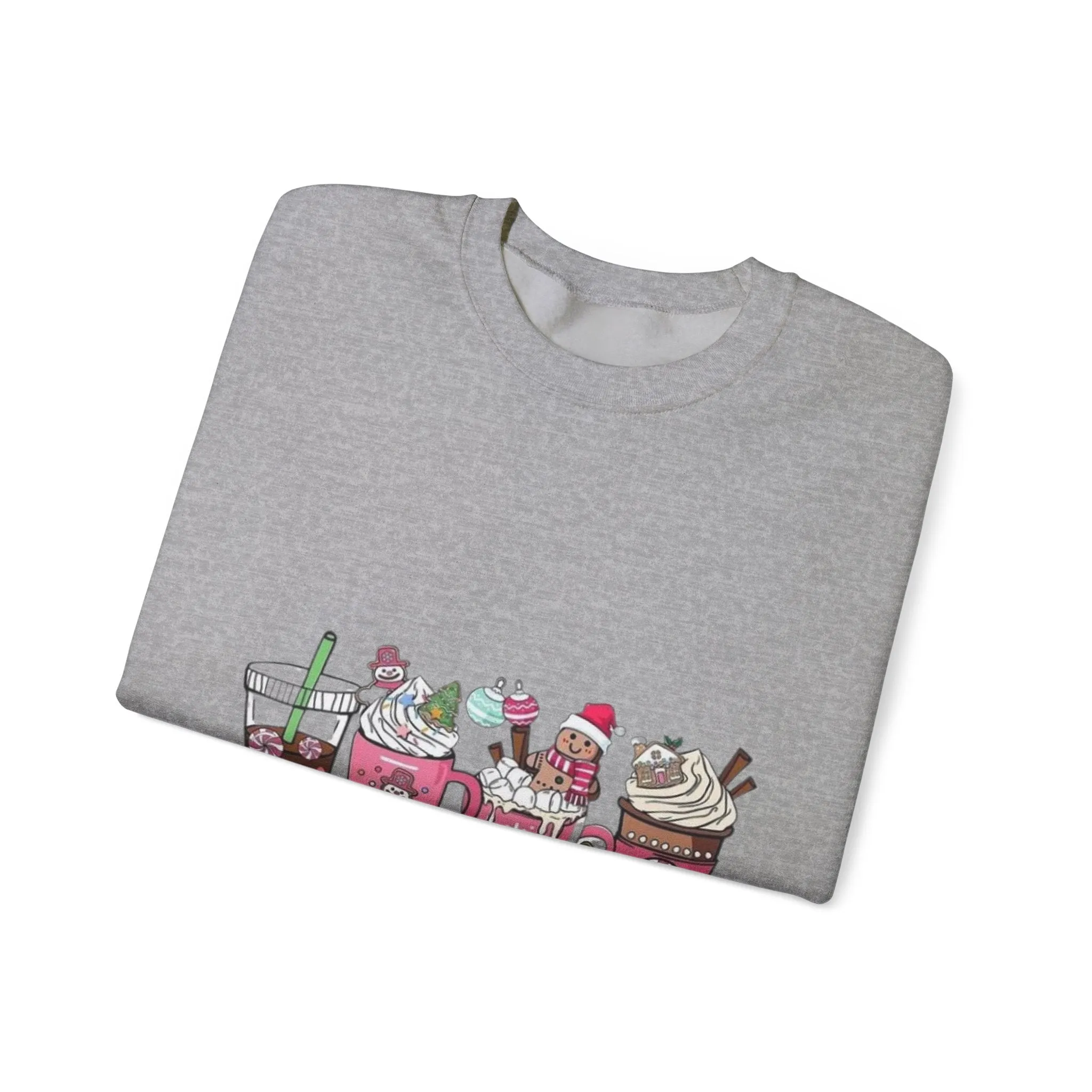 Christmas pink drinks Unisex Heavy Blend™ Crewneck Sweatshirt