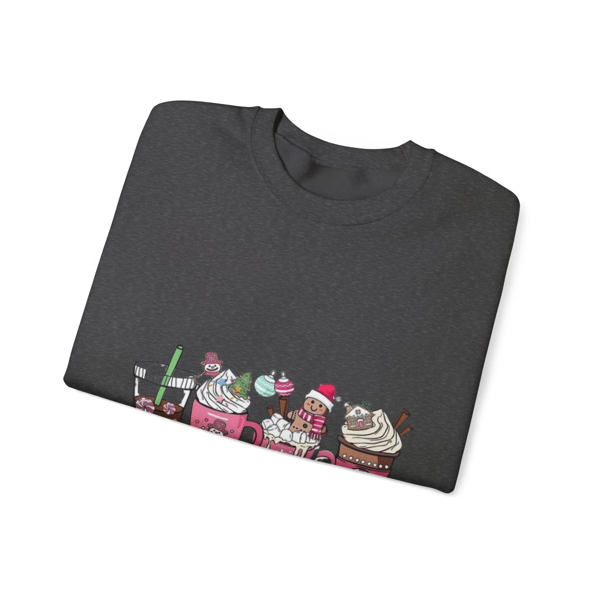 Christmas pink drinks Unisex Heavy Blend™ Crewneck Sweatshirt