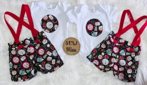 Christmas suspender set