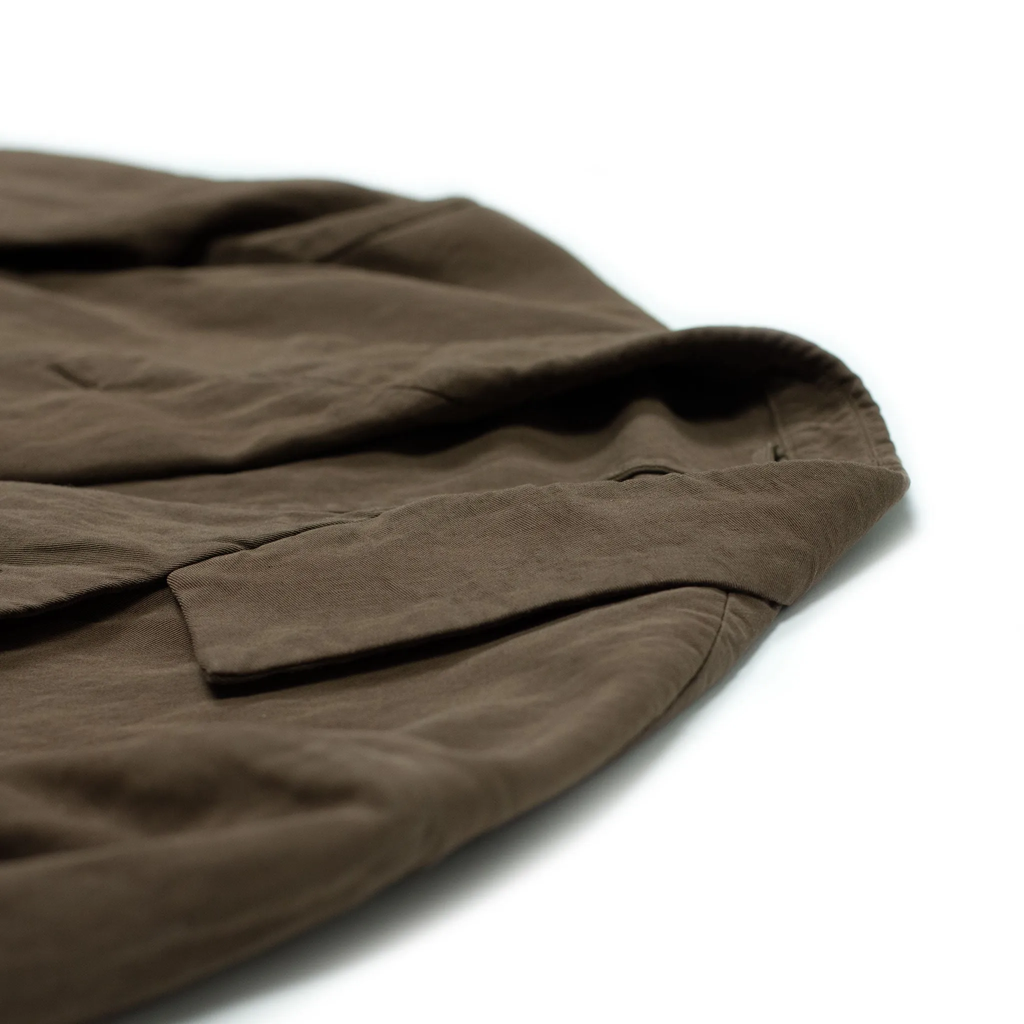 Double-breasted jacket in cocoa brown cotton linen (separates)