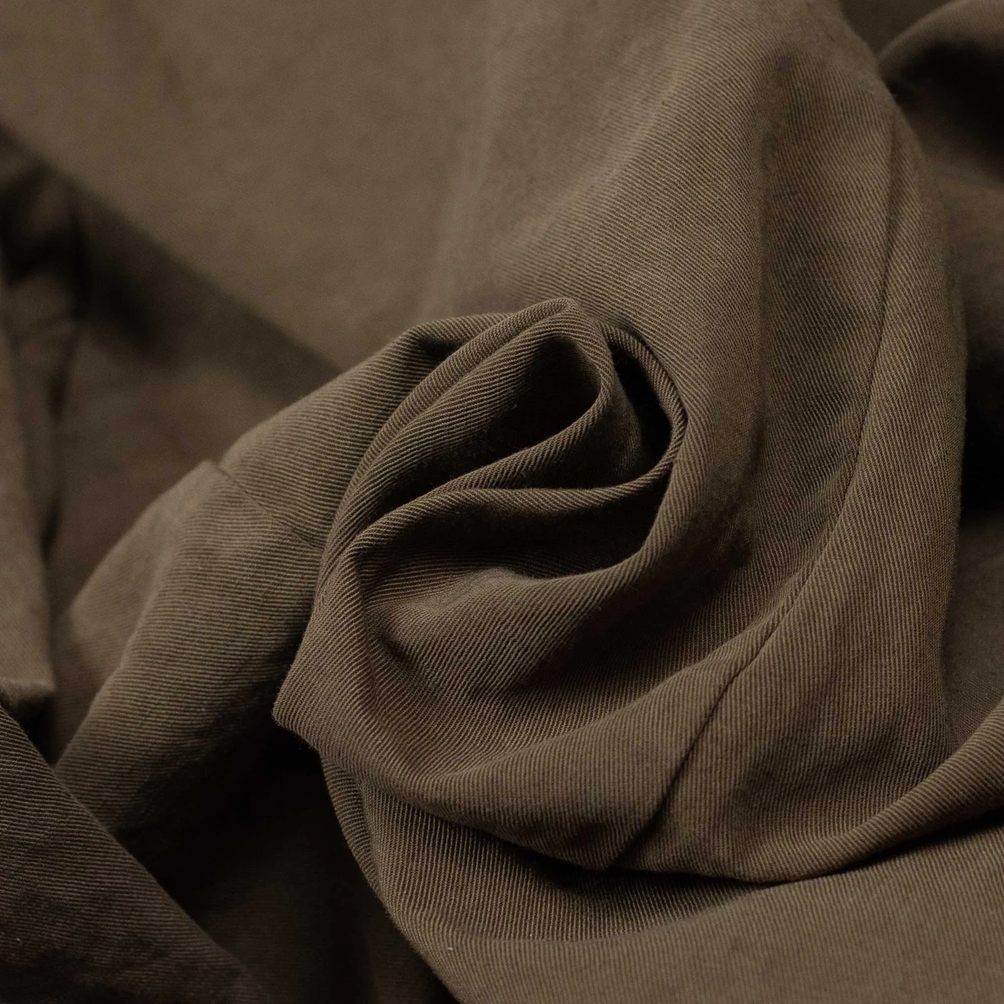 Double-breasted jacket in cocoa brown cotton linen (separates)