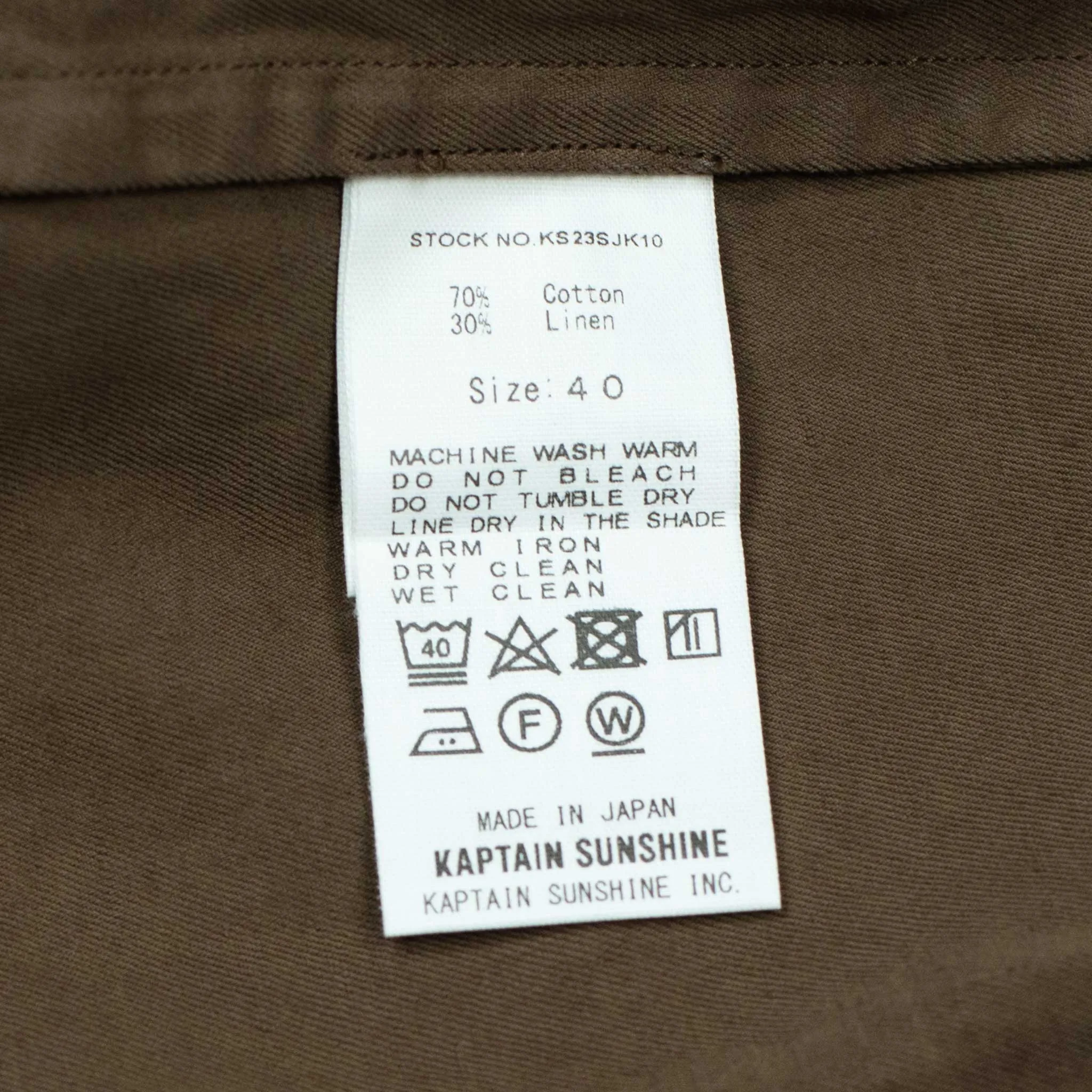Double-breasted jacket in cocoa brown cotton linen (separates)