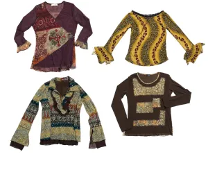 Earthy elegance mesh tops ❤️(S-455)