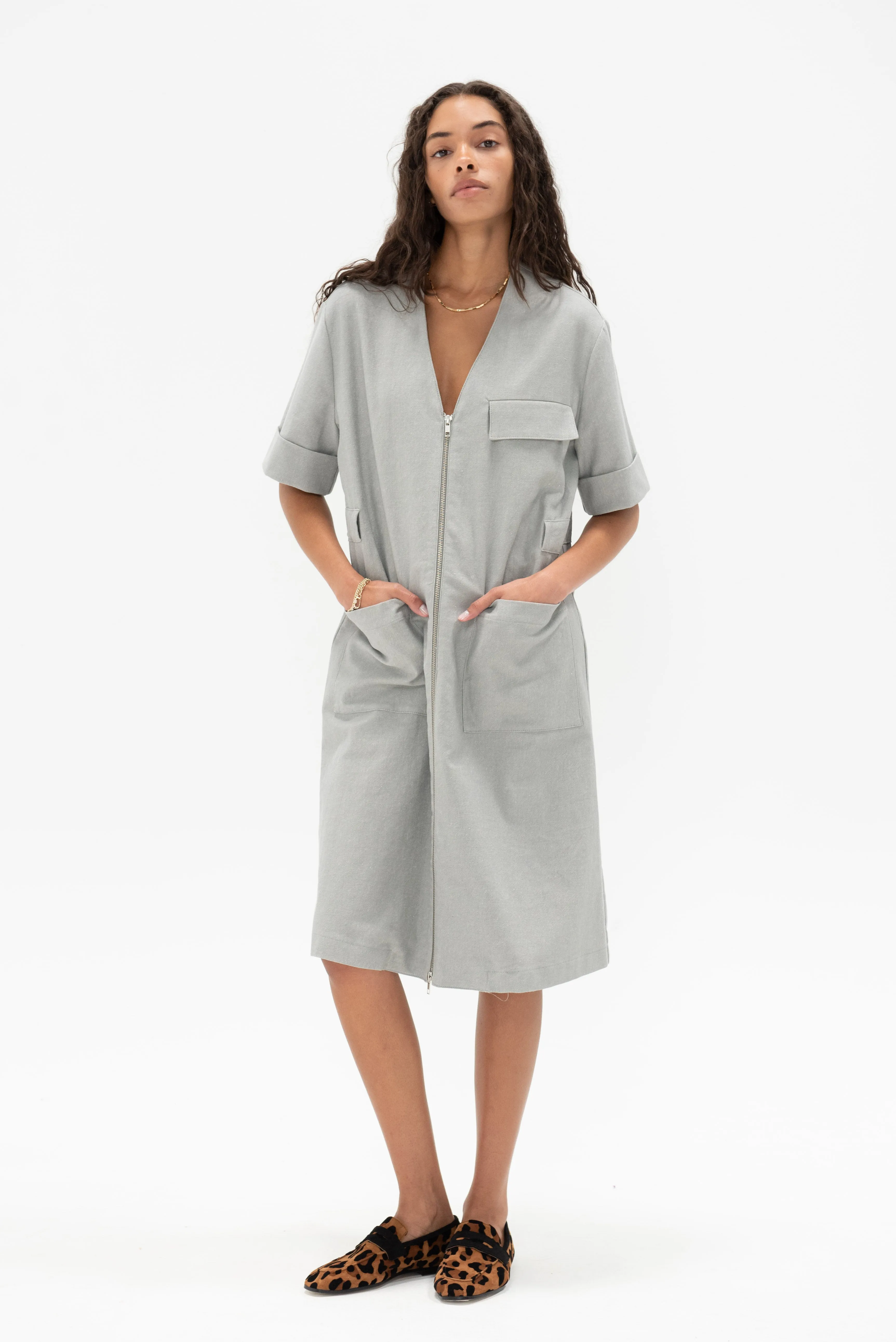 Eloise Dress, Grey