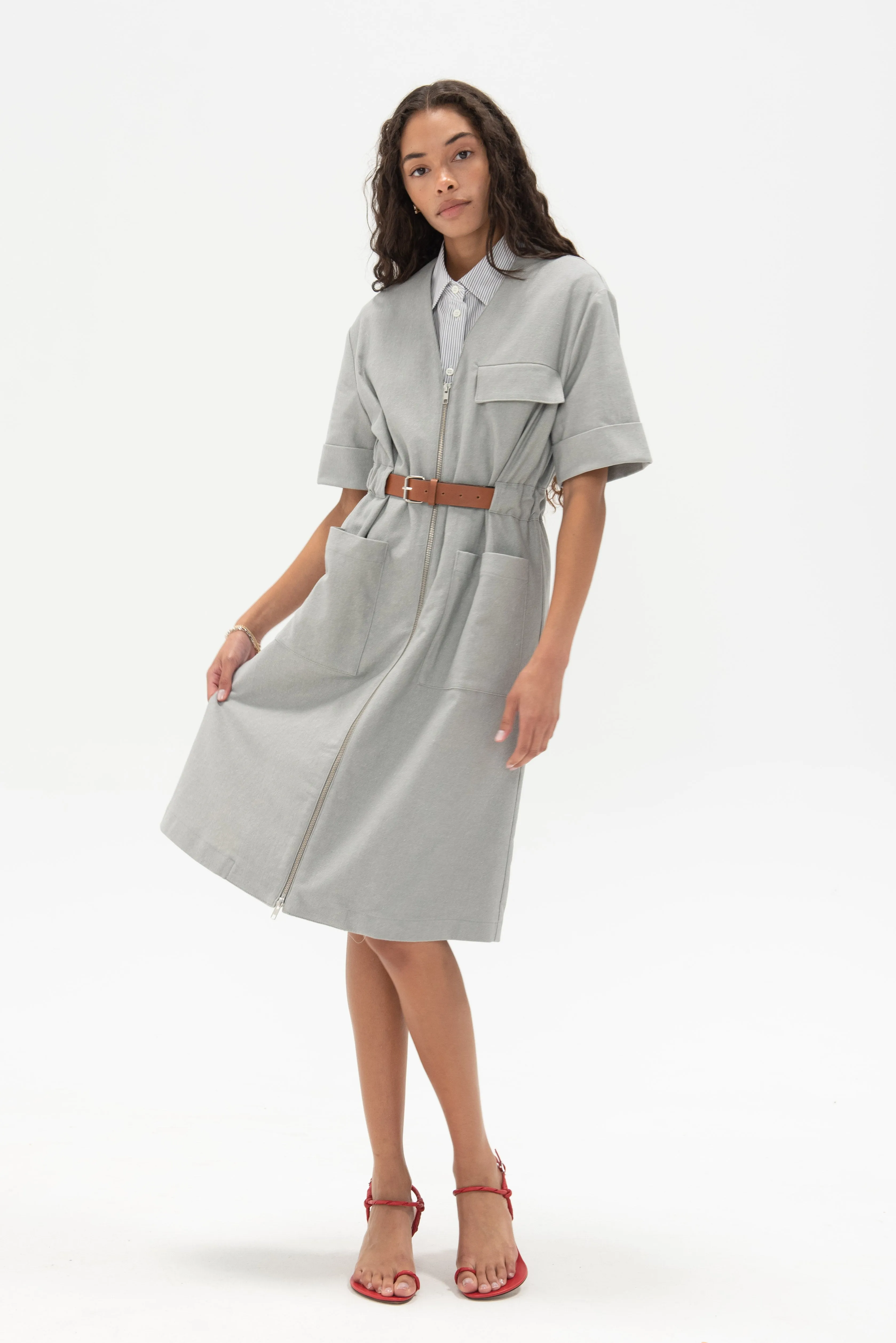 Eloise Dress, Grey