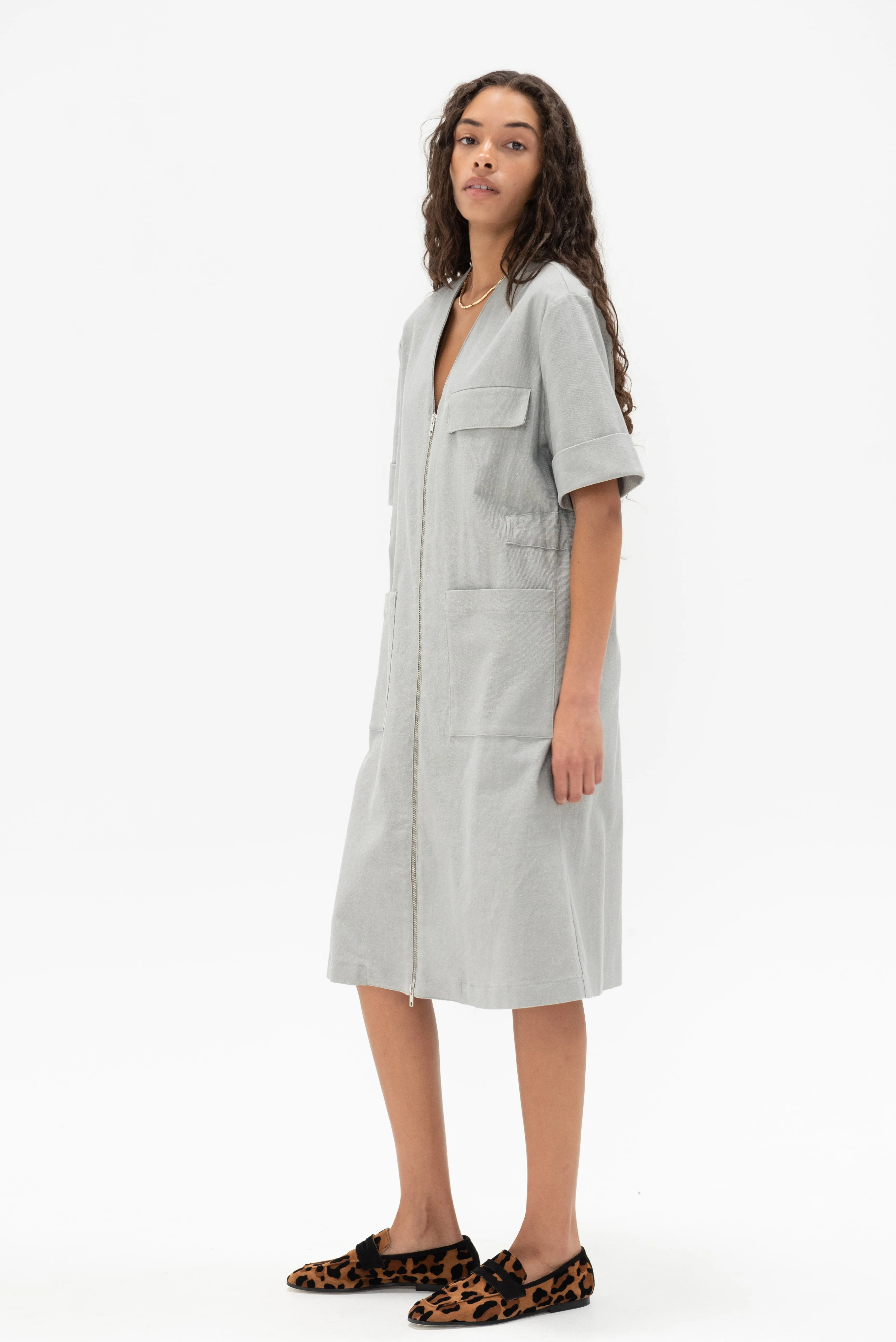 Eloise Dress, Grey