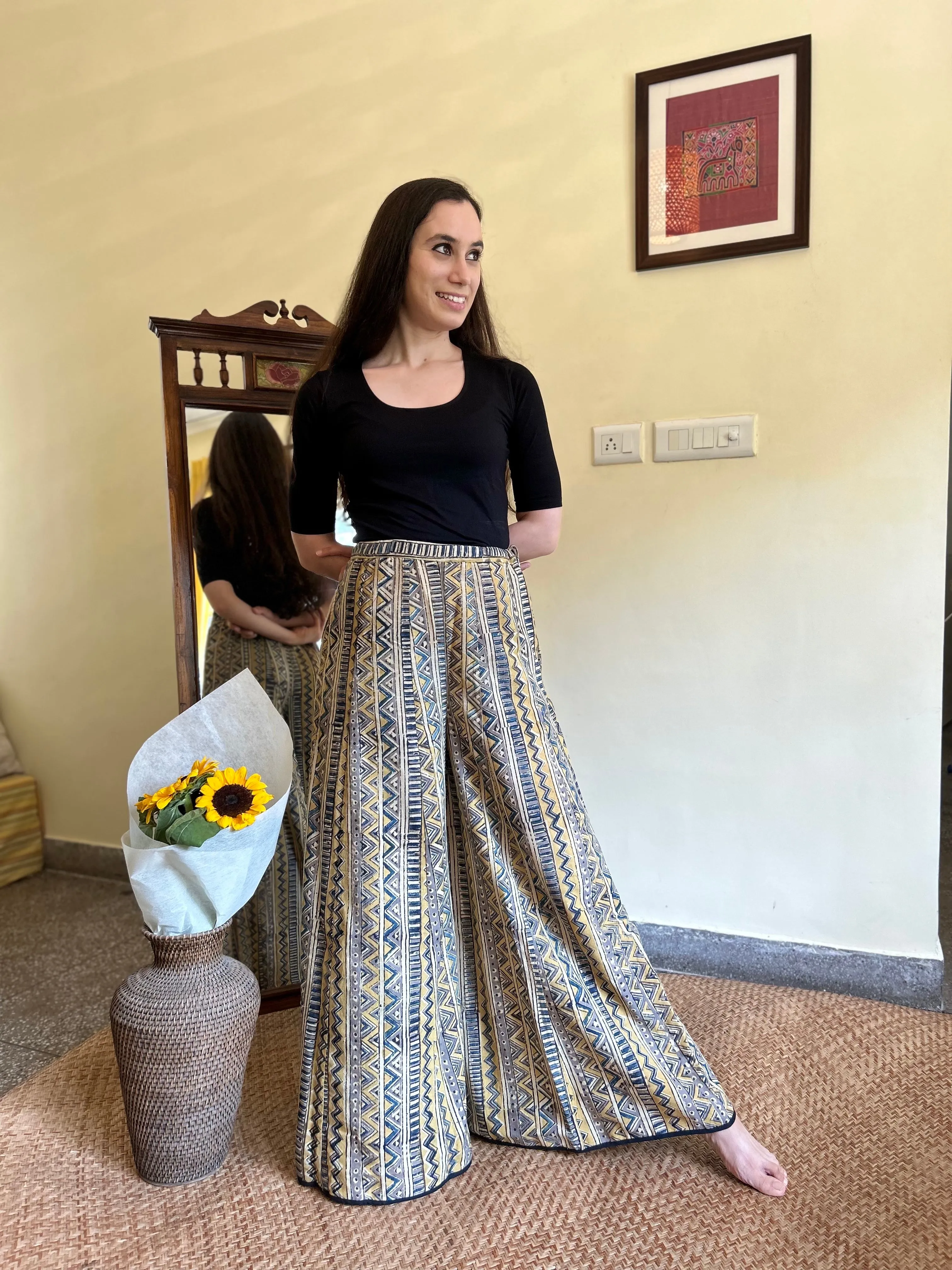 Frida Full Length Printed Palazzo Pants (Colours available)