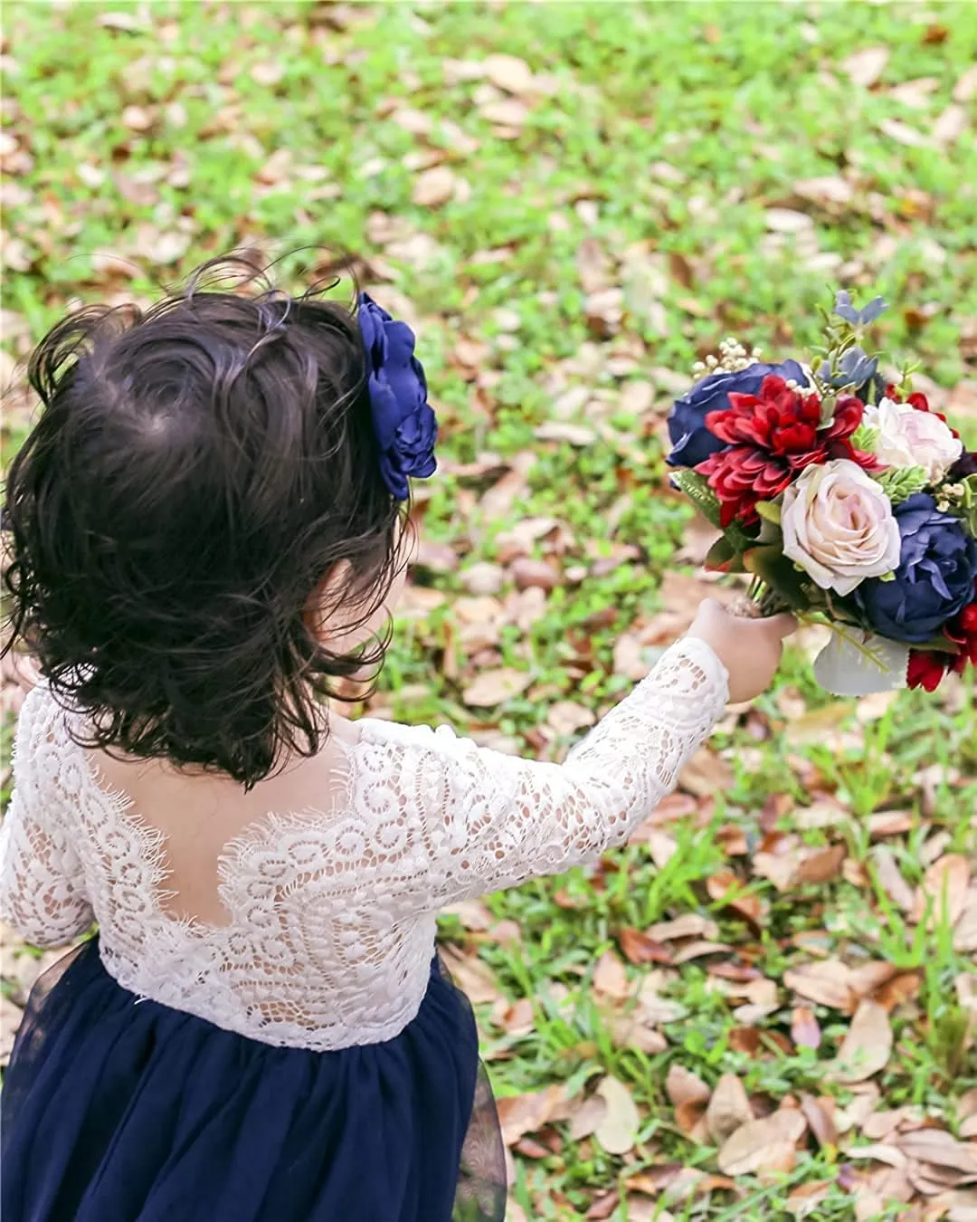 Girl Toddler Full-Length Straight Tulle Tutu Lace Back Party Flower Girl Dress