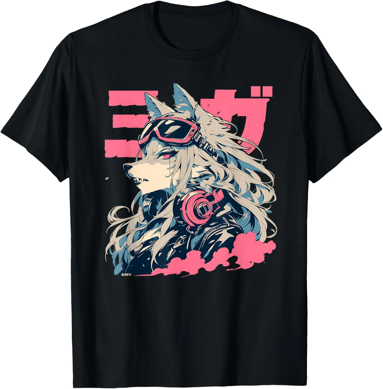 Goth Grunge Demon Anime Furry Wolf Horror Alt Aesthetic T-Shirt