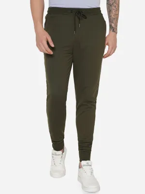 Green Solid Slim Fit Track Pant | JadeBlue