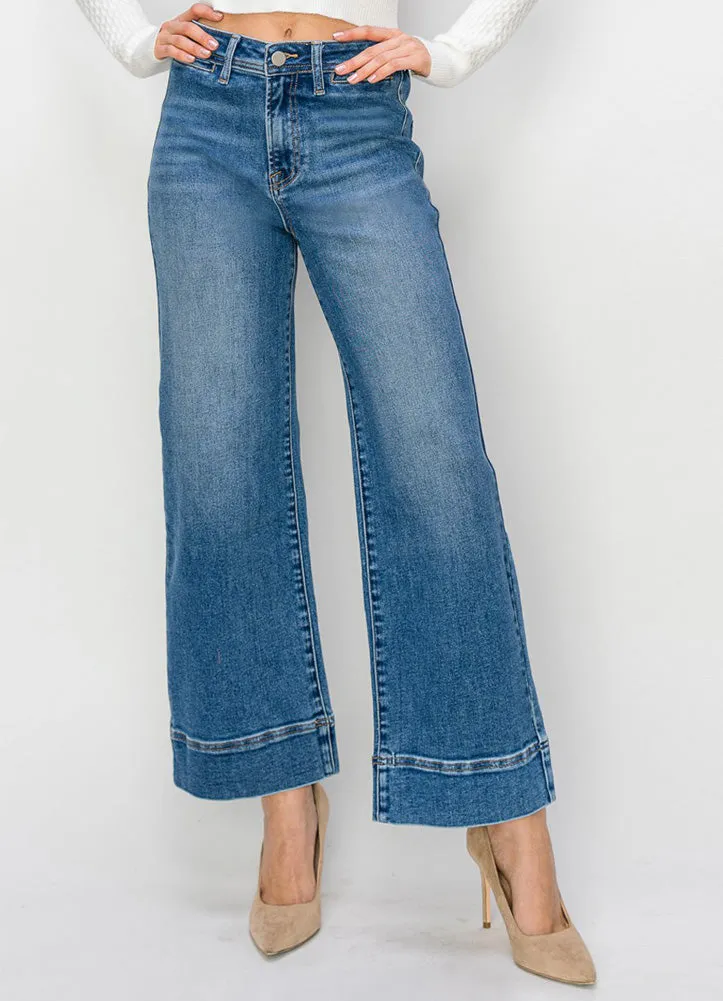 High Rise Wide Jeans by Risen
