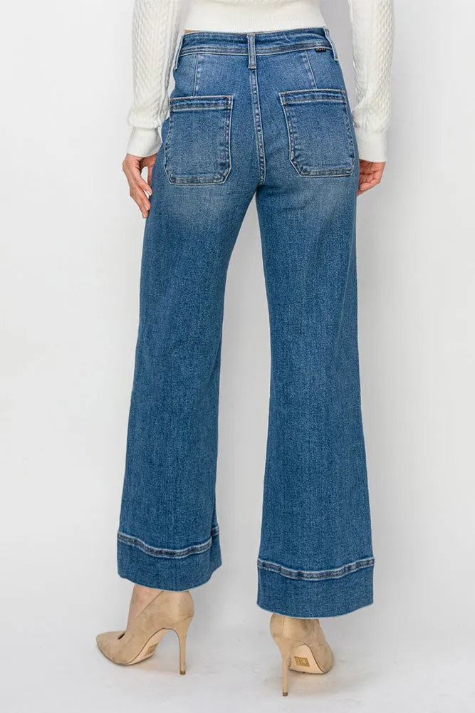 High Rise Wide Jeans by Risen