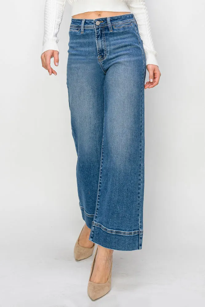 High Rise Wide Jeans by Risen