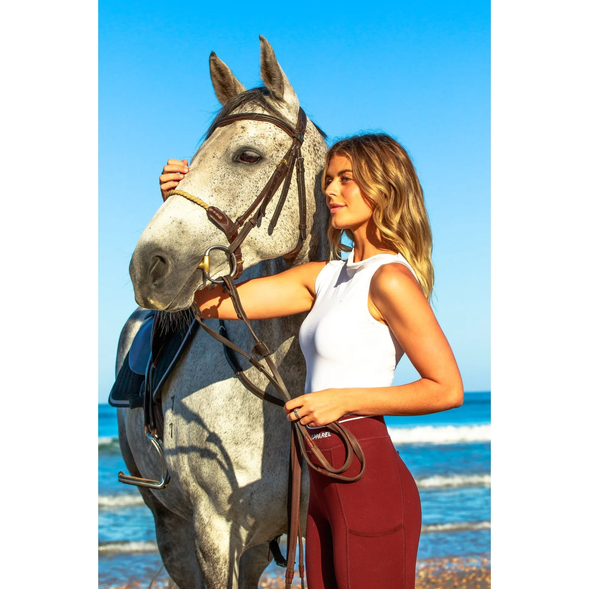 HLH Equestrian Apparel X It's Peach Sleeveless Show Shirt