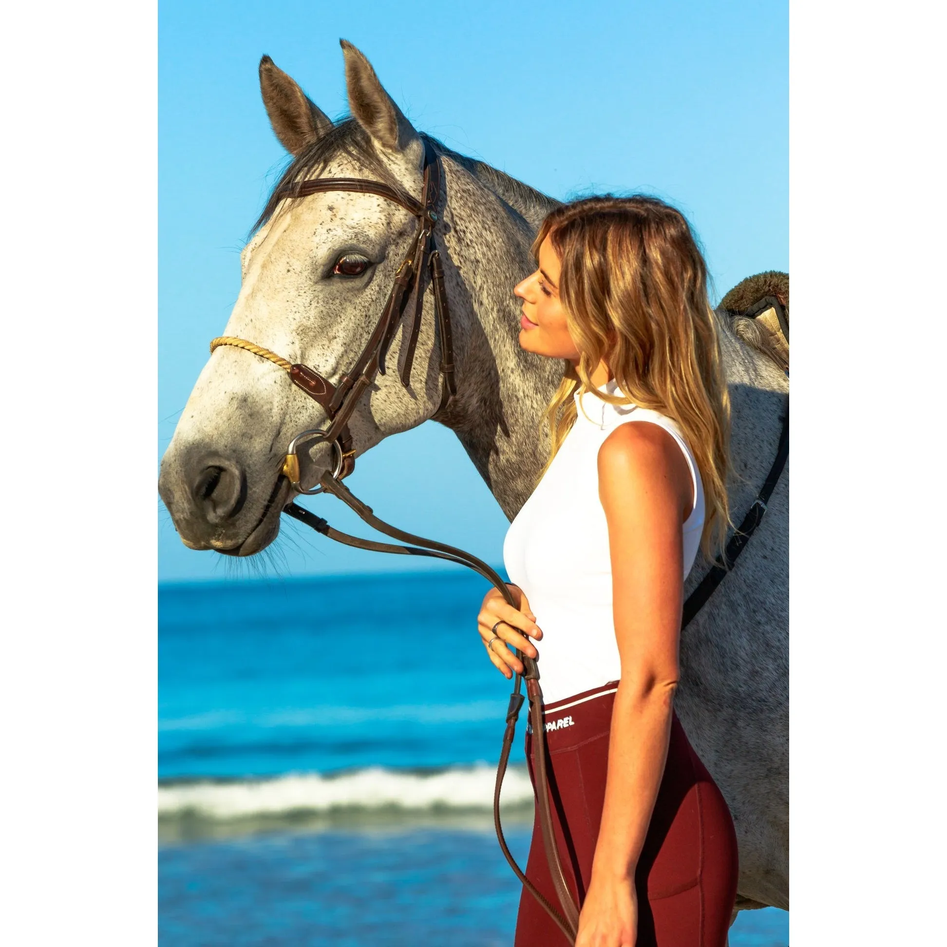 HLH Equestrian Apparel X It's Peach Sleeveless Show Shirt