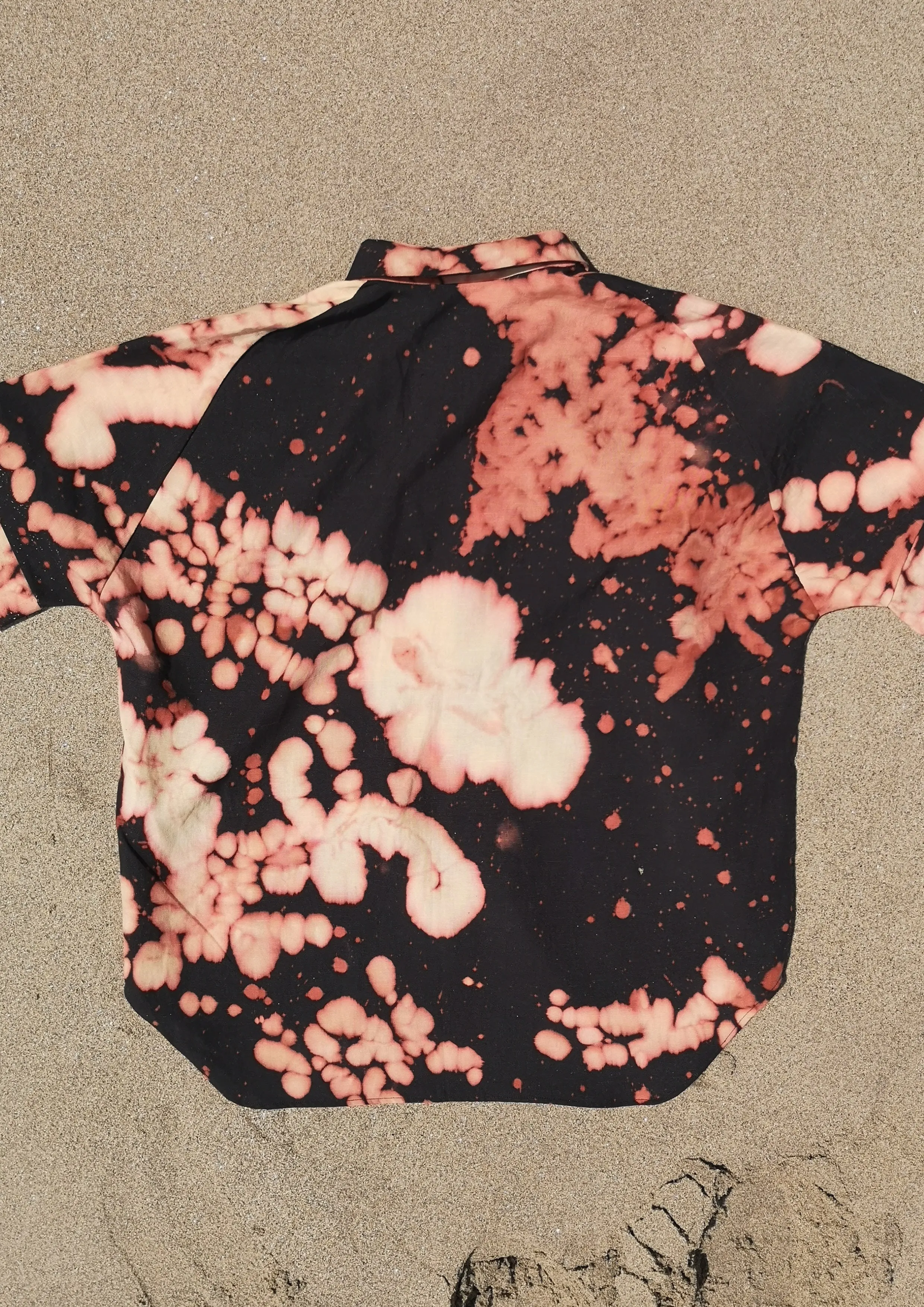 HOMEMADE - UNIQUE BLOUSE UNISEX - HAND PAINTED - black / white / pink