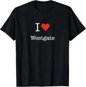 I Love Westgate with Heart Minimalist Simple Graphic T-Shirt