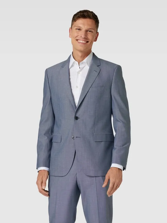 Jacket with two buttons with added wool, Jasper model BOSS, blue