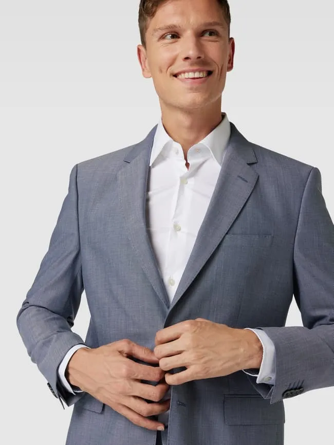 Jacket with two buttons with added wool, Jasper model BOSS, blue