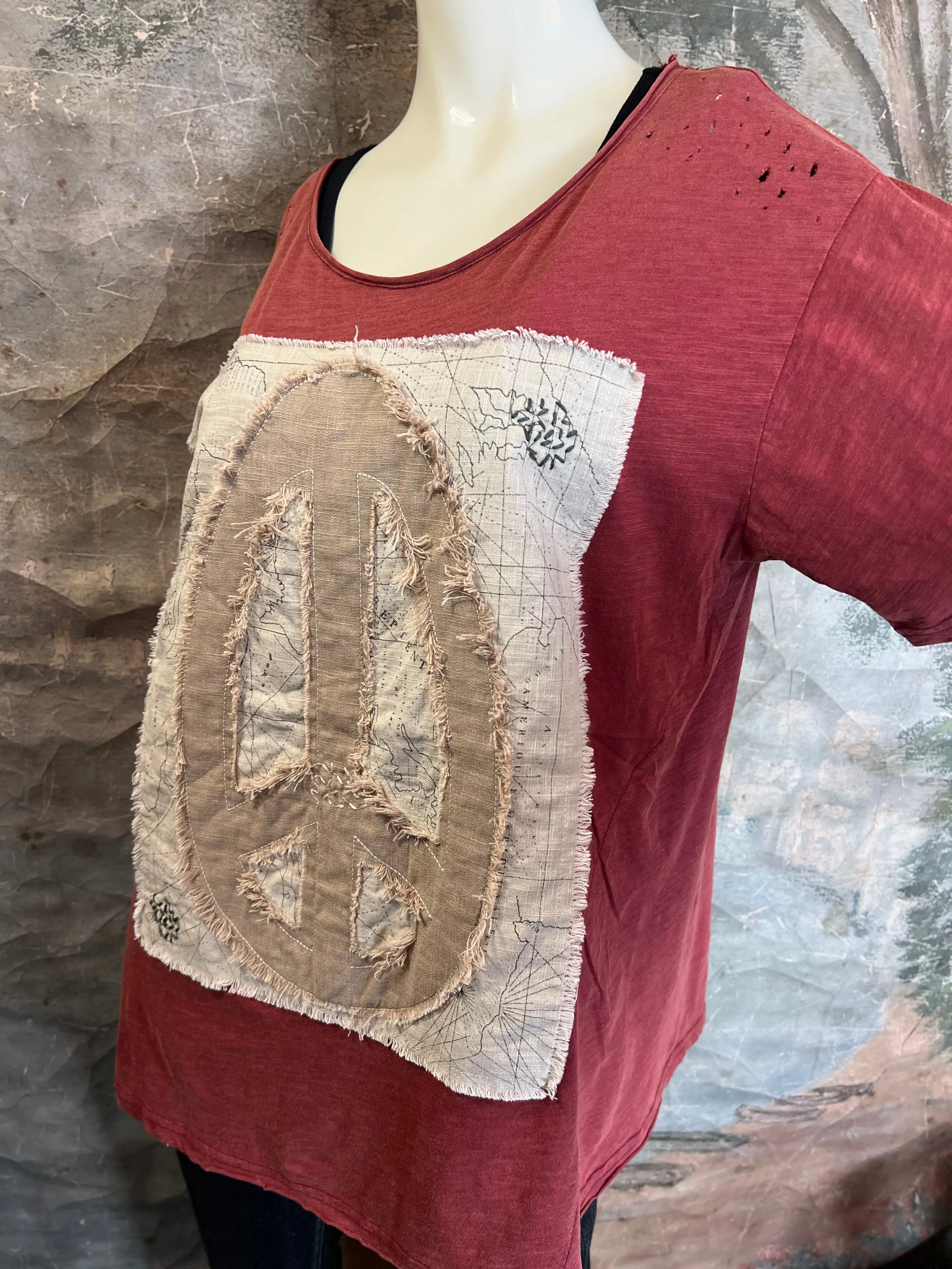 JG- PEACE Tattered T-shirt