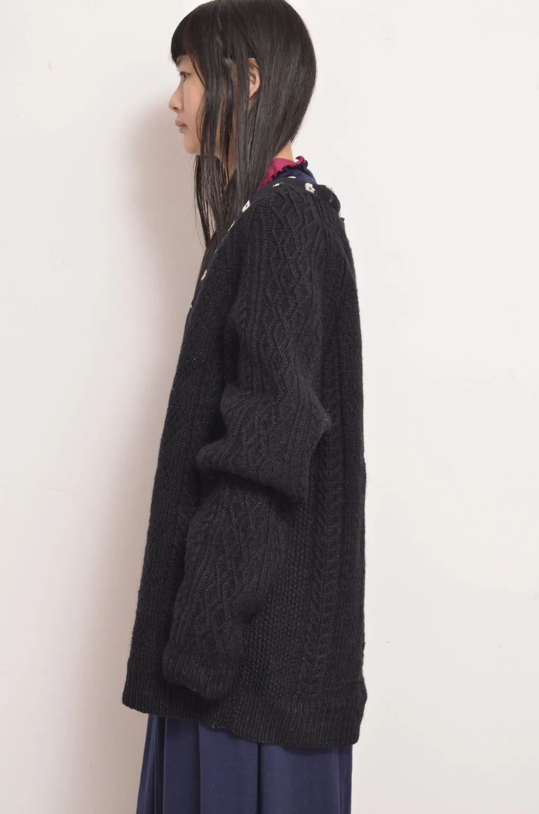KNIT C/D_BLACK