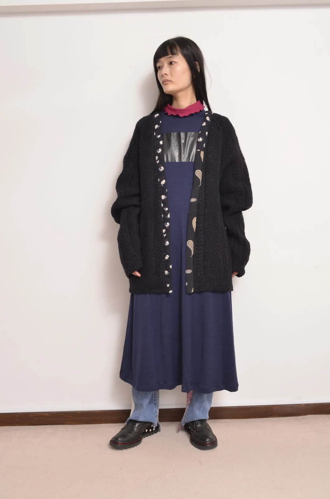 KNIT C/D_BLACK