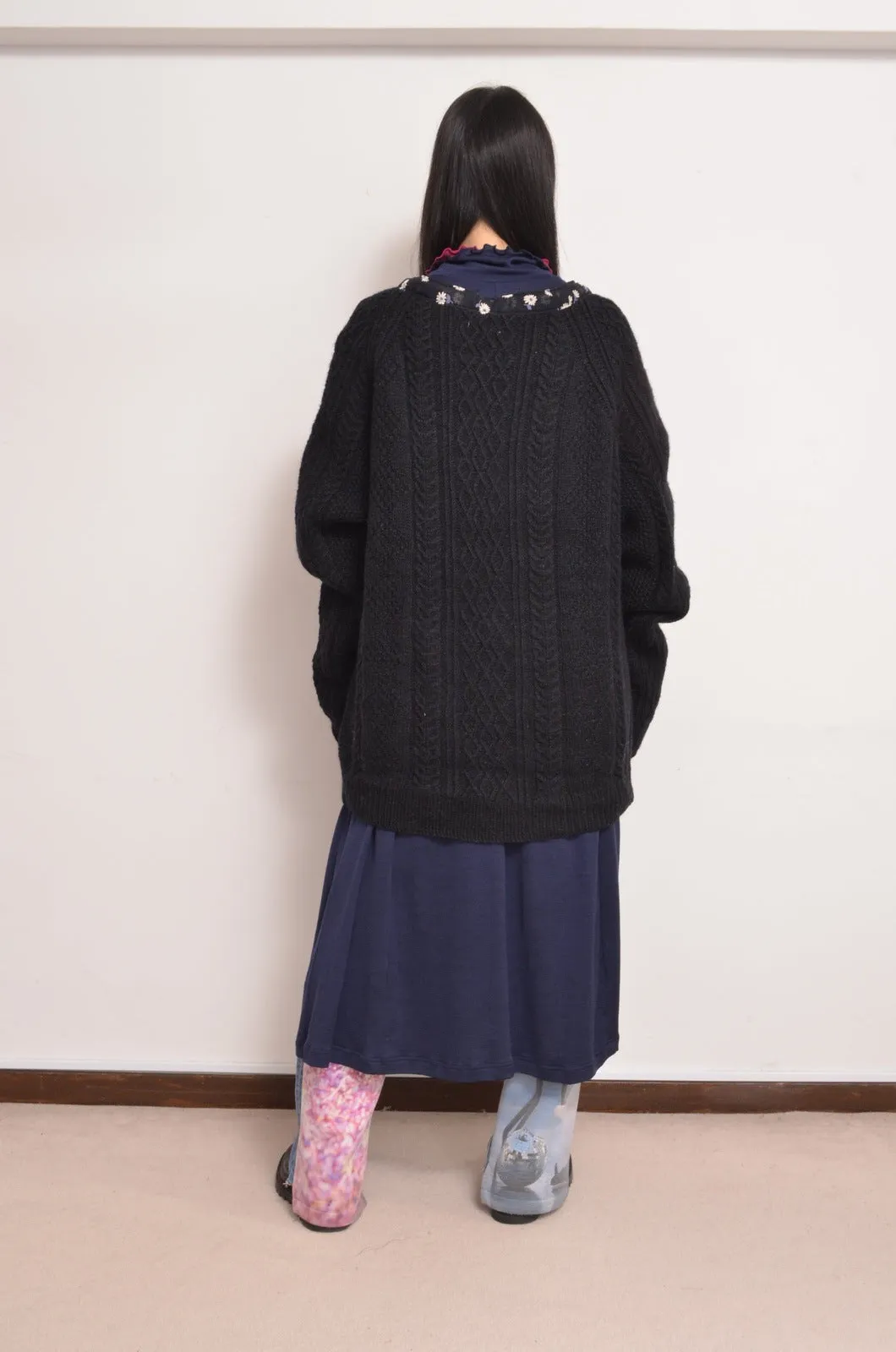 KNIT C/D_BLACK