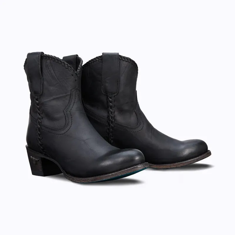 Lane Ladies Charcoal Black Plain Jane Bootie