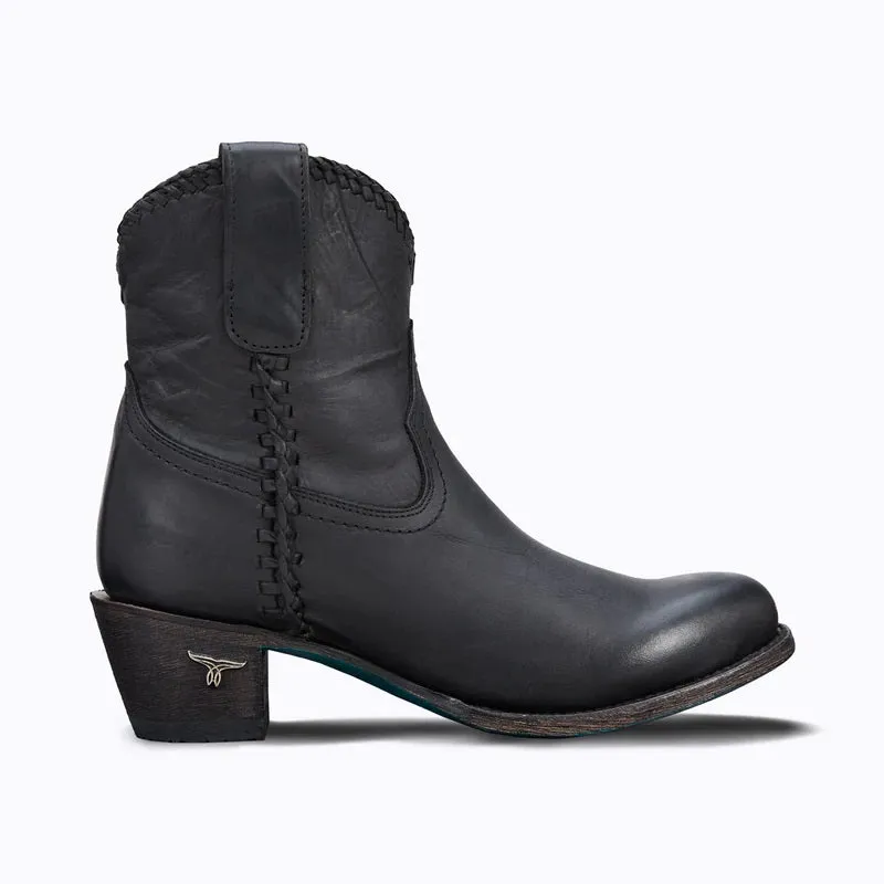 Lane Ladies Charcoal Black Plain Jane Bootie