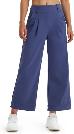 Libin Women's Wide Leg Dress Pants 27"/29"/31" High Waisted Stretch Work Casual Sweatpants Trousers with Pockets