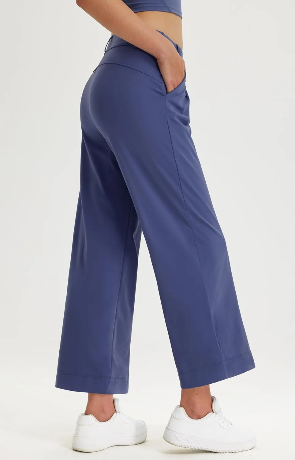 Libin Women's Wide Leg Dress Pants 27"/29"/31" High Waisted Stretch Work Casual Sweatpants Trousers with Pockets