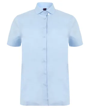 Light Blue - Women's short sleeve stretch shirt